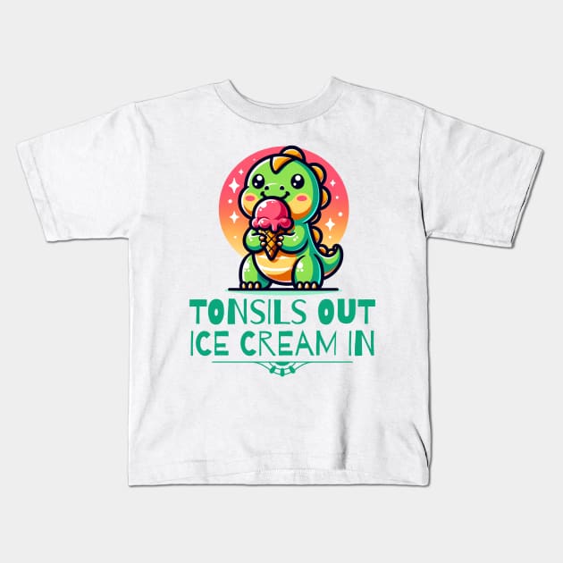 Tonsils Out Ice Cream In Kids T-Shirt by BankaiChu